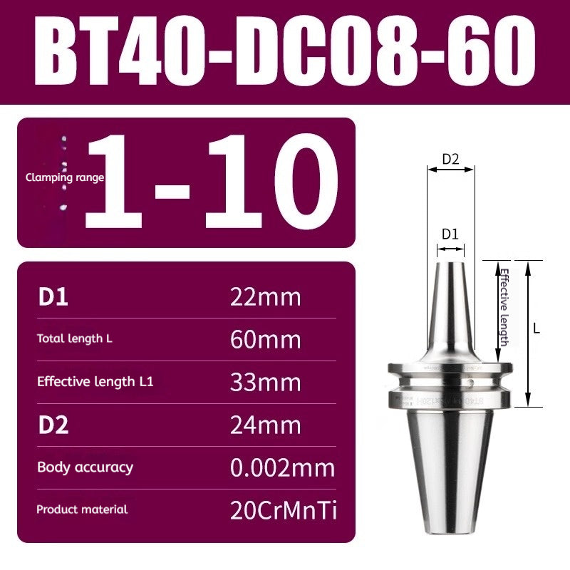 10045 BT30/BT40/BT50-DC high precision back-pull tool holder Shandong Denso Pricision Tools Co.,Ltd.